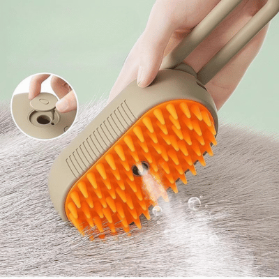brosse pour chien avec réservoir