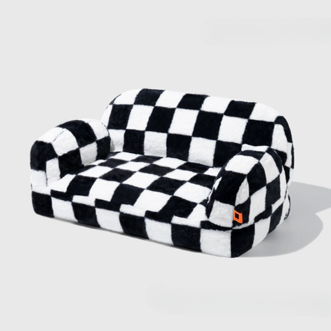 canape chien damier taille moyenne