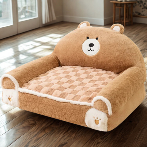 canape pour chien marron