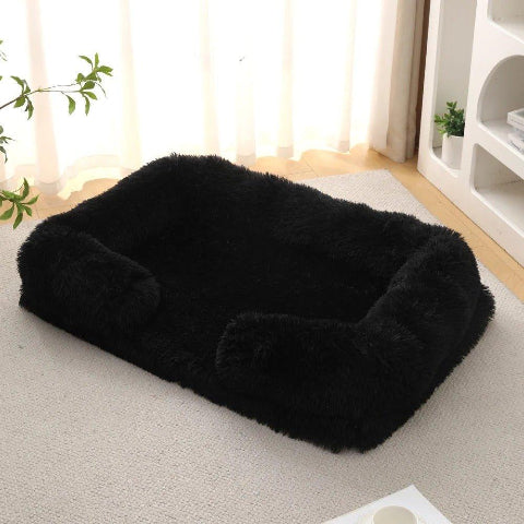 couchage pour chien noir