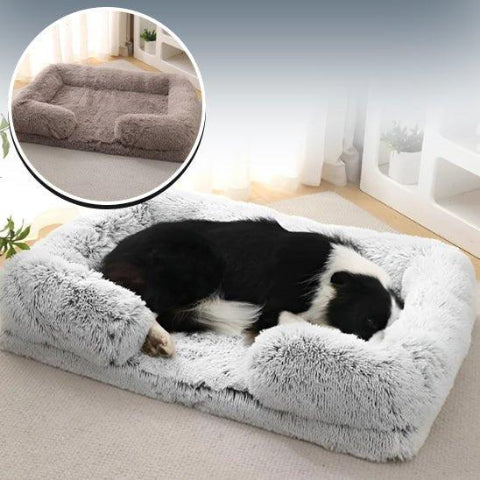couchage pour chien peluche
