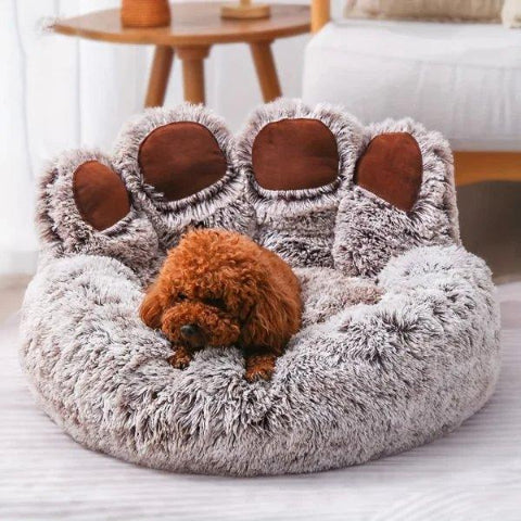 Lit pour Chien - FluffyDogBed™ en forme de patte