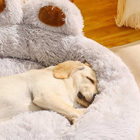 Lit pour Chien - FluffyDogBedâą - Gris - moelleux