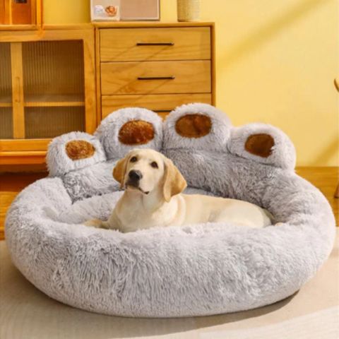 lit pour chien gris labrador