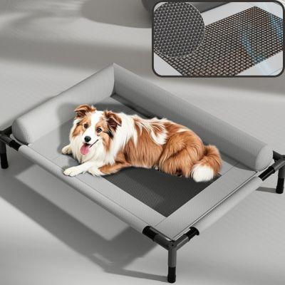 lit surélevé chien en maille résistante
