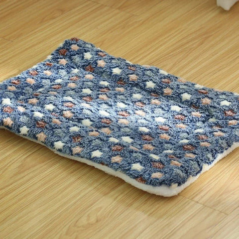 tapis pour chien bleu étoile