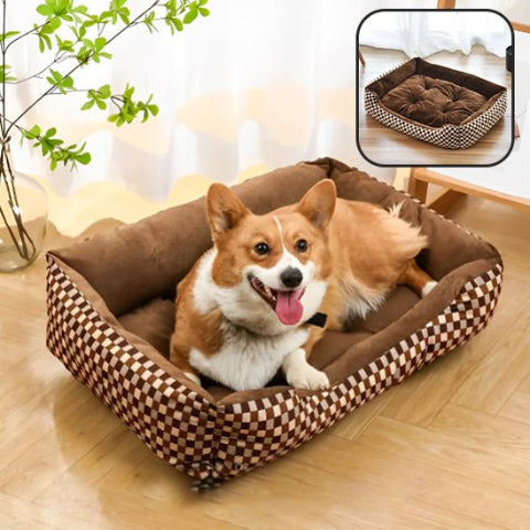 panier pour chien damier confortable 