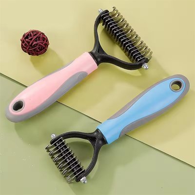 brosse pour chien poil long double