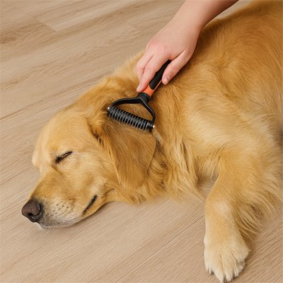 brosse pour chien poil long massante