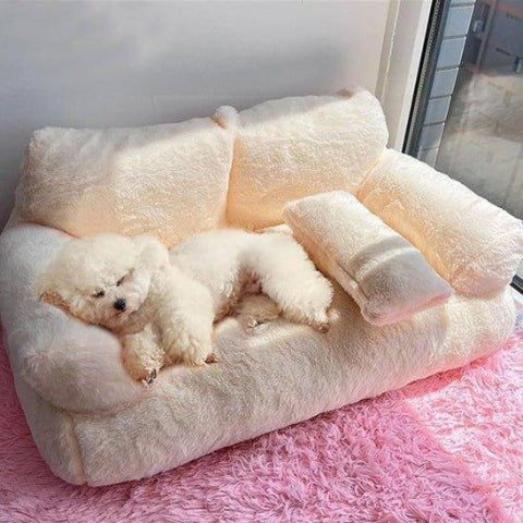 canape pour chien beige