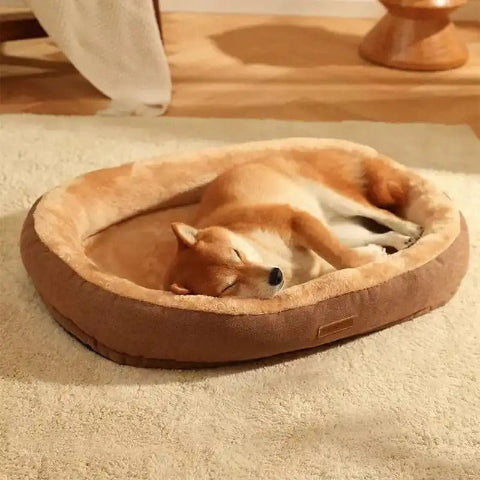 Coussin pour chien déhoussable peluche douce 