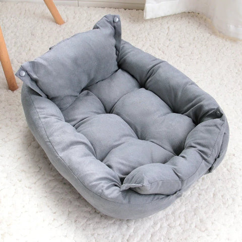 coussin pour chien gris 