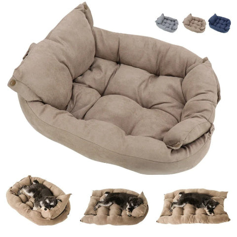 coussin pour chien marron modulable