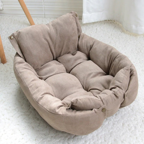 coussin pour chien marron semi ouvert 