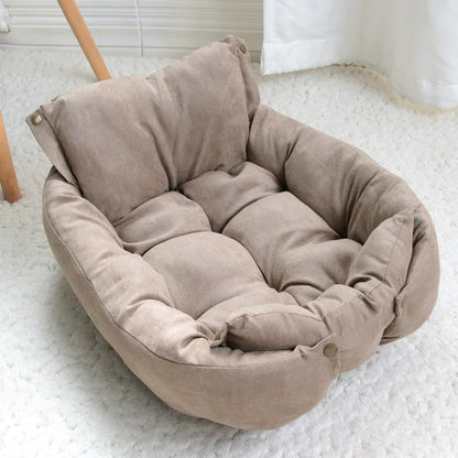 coussin pour chien marron semi ouvert 