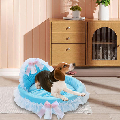 Lit Pour Chien - CuteLaceDogBed™ - Bleu - Confort du chien