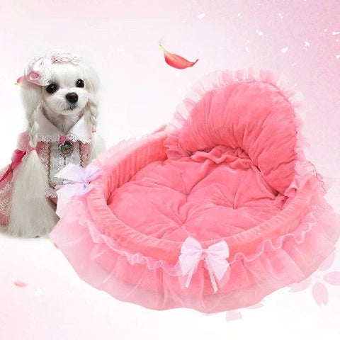 Lit Pour Chien - CuteLaceDogBed™ - Rose -