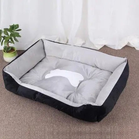 lit pour chien os noir 