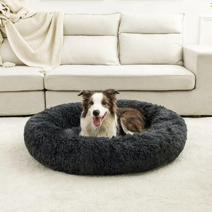 lit pour chie rond gris 