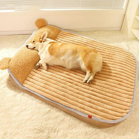 Matelas pour chien rayé