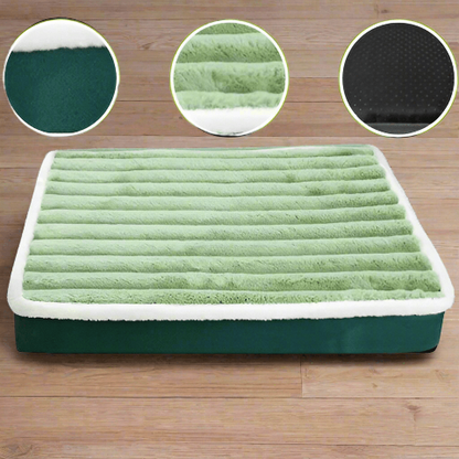 Matelas pour chien doux vert