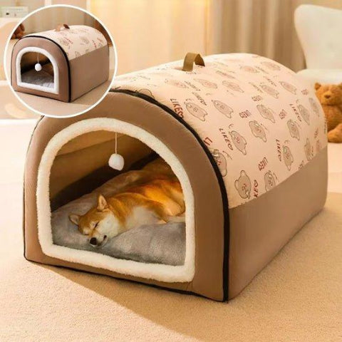 niche chien intérieur bi couleur transportable 