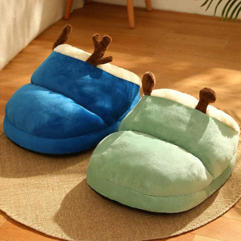 niche chien intérieur vert et bleu 