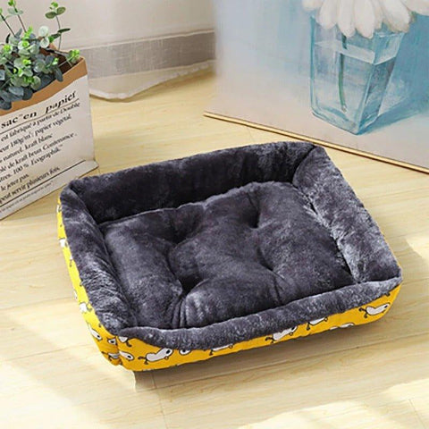 panier-pour-chien-jaune-gris