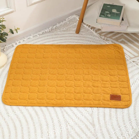 Tapis pour chien orange