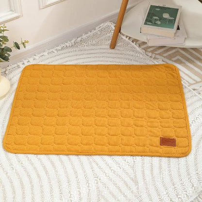 Tapis pour chien orange